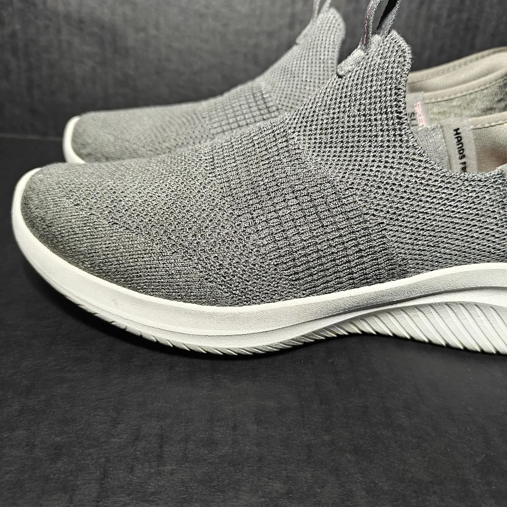 Skechers Ultra Flex 3.0 Smooth Step Hands Free Slip-ins Grey Sneakers Women 8.5 - Picture 3 of 8